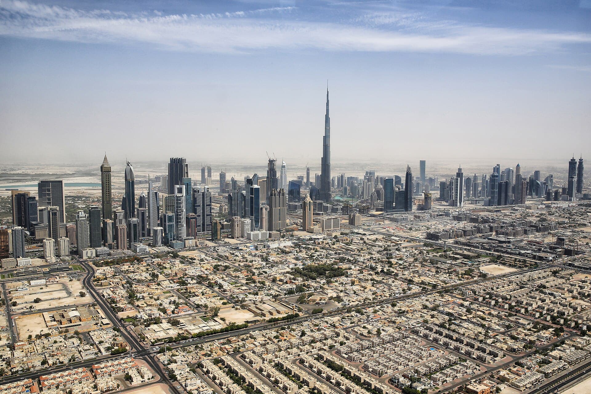 Dubai skyline with the Burj Khalifa